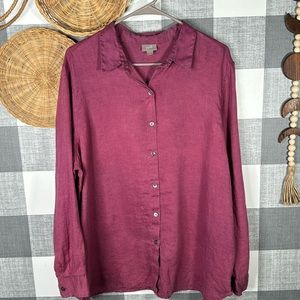 J. Jill Linen Long Sleevw Button Up